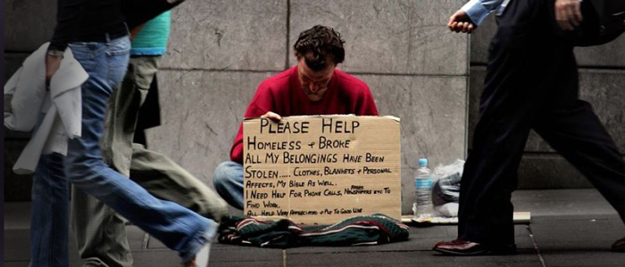 Image of homless man