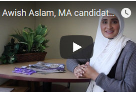 MA student speaking about her program experience