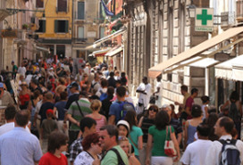 crowded street