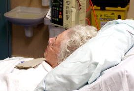elderly hospital patient