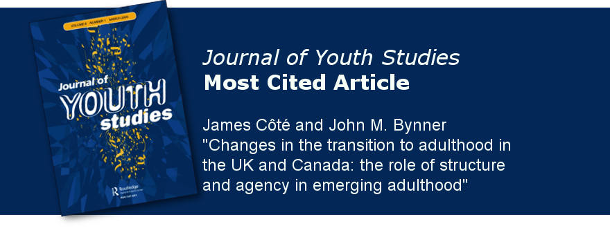Cote & Brynner article is Journal of Youth Studies' most cited article